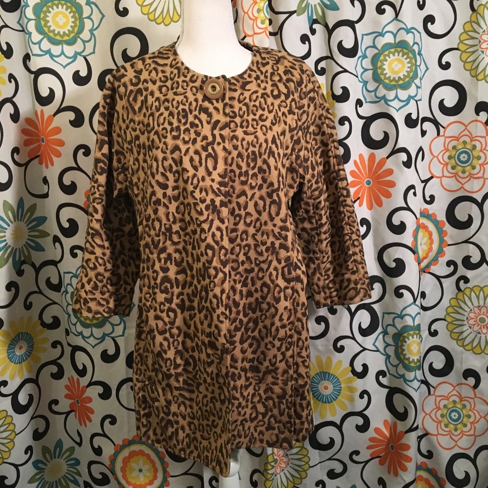 CAbi animal print ponte jacket SZ M